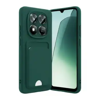 Xiaomi Redmi Note 15 4g Kelvin Kartvizitli Silikon - Koyu Yeşil