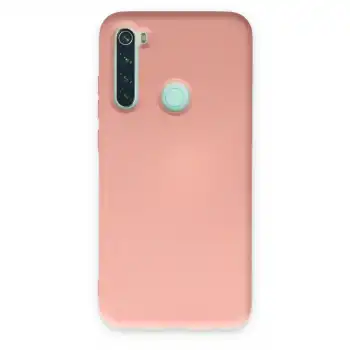 Xiaomi Redmi Note 8 Kılıf Nano İçi Kadife Silikon - Pudra