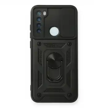 Xiaomi Redmi Note 8 Kılıf Pars Lens Yüzüklü Silikon - Siyah