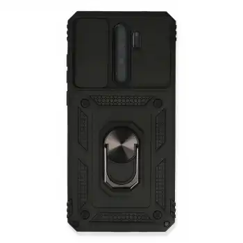 Xiaomi Redmi Note 8 Pro Kılıf Pars Lens Yüzüklü Silikon - Siyah