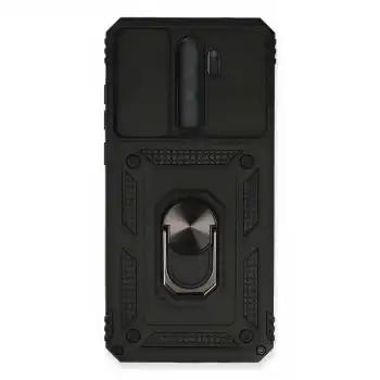 Xiaomi Redmi Note 8 Pro Kılıf Pars Lens Yüzüklü Silikon - Siyah