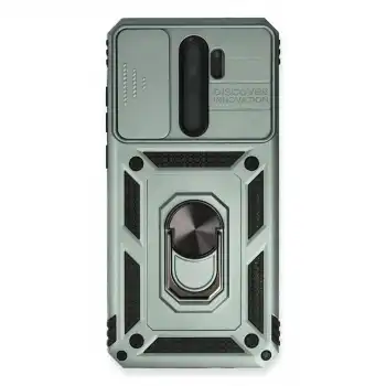 Xiaomi Redmi Note 8 Pro Kılıf Pars Lens Yüzüklü Silikon - Yeşil