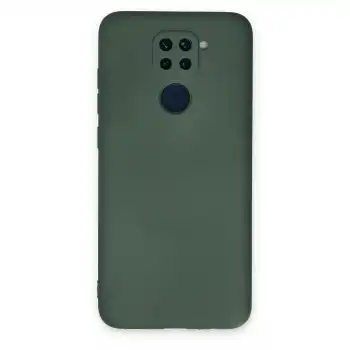 Xiaomi Redmi Note 9 Kılıf Nano İçi Kadife Silikon - Koyu Yeşil