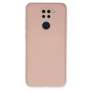 Xiaomi Redmi Note 9 Kılıf Nano İçi Kadife Silikon - Pudra
