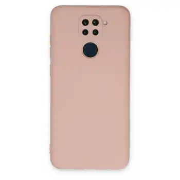 Xiaomi Redmi Note 9 Kılıf Nano İçi Kadife Silikon - Pudra