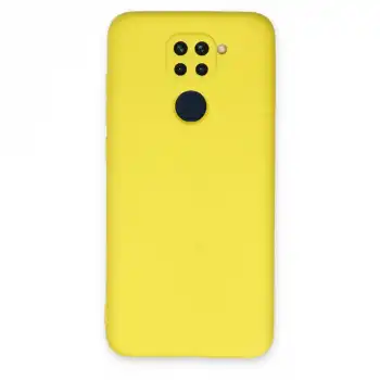 Xiaomi Redmi Note 9 Kılıf Nano İçi Kadife Silikon - Sarı