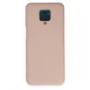 Xiaomi Redmi Note 9 Pro Kılıf Nano İçi Kadife Silikon - Pudra