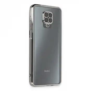 Xiaomi Redmi Note 9 Pro Kılıf Razer Lensli Silikon - Gümüş