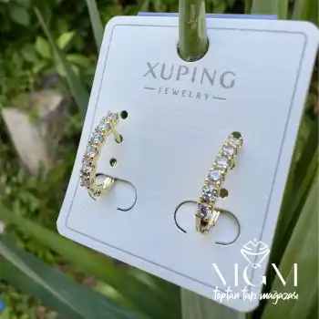 Xuping Taşlı Halka Küpe