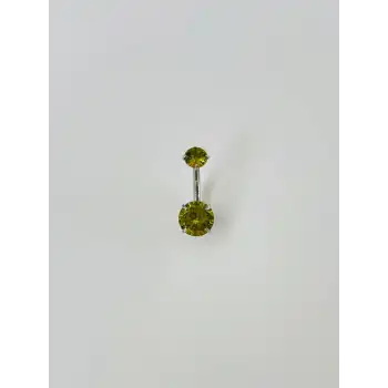 Yeşil Taşlı Göbek Piercing