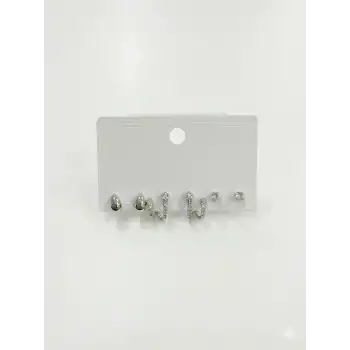 Yılan Detaylı Altılı Küpe