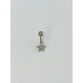 Yıldız Detaylı Göbek Piercing