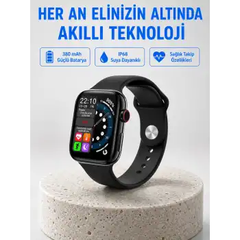 Yüksek Çözünürlüklü 1.9 Akıllı Saat – 5-6 Gün Aktif Kullanım, Şık ve Modern Tasarım