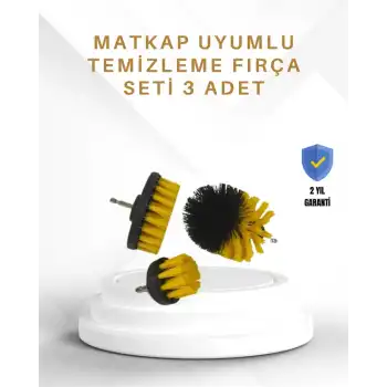Yüksek Devirde Etkili Temizlik Sağlayan Matkap Ucu Fırça Seti