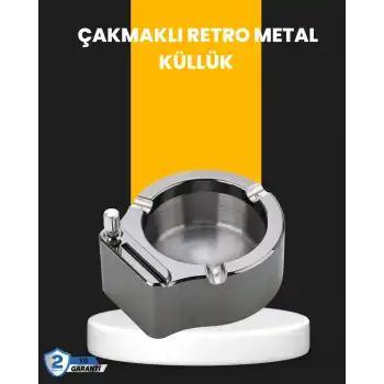 Yuvarlak Çakmaklı Küllük Dayanıklı Metal Yapı