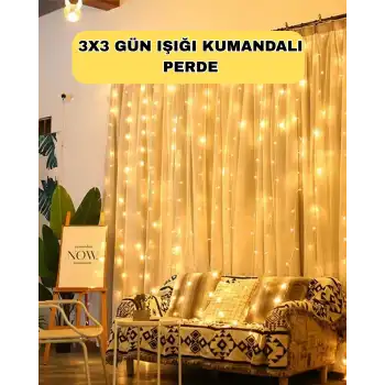 Zaman Ayarlı 8 Modlu Günışığı Perde Led Işık USB Çalışma