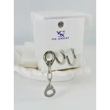 Zirkon Taşlı Üçlü Kombin Küpe