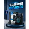 15W Güçlü Ses Çıkışlı Bluetooth Hoparlör FM Radyo ve Mikrofon Destekli