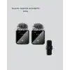 2’li Kablosuz Yaka Mikrofonu Type-C ve Lightning Uyumlu Profesyonel Set