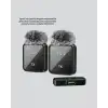2’li Kablosuz Yaka Mikrofonu Type-C ve Lightning Uyumlu Profesyonel Set