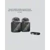 2’li Kablosuz Yaka Mikrofonu Type-C ve Lightning Uyumlu Profesyonel Set