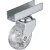 327 - 50x20 Mm Şeffaf Makaralı Uzun U Tablalı Teker 4 Adet