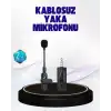 360 Derece Ses Algılamalı Type C Şarjlı Yaka Mikrofonu