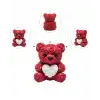 3D Baskı Kalpli Ayıcık 10cm Romantik Masaüstü Dekor