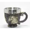 3d Kabartmalı At Büstü Paslanmaz Çelik Kupa Bardak Alk4478