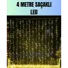 4 Metre Yılbaşı Şelale Led Perde Işık Ev Bahçe Dekor