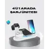 4’lü Kablosuz Şarj Standı iPhone Watch ve AirPods Çoklu Şarjlı