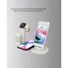 4’lü Kablosuz Şarj Standı iPhone Watch ve AirPods Çoklu Şarjlı