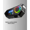 500mAh Bataryalı Bluetooth 5.4  İnterkom LED Ekranlı FM Destekli
