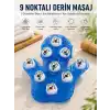9 Bilyeli El Şeklinde Omuz Bacak Masaj Aleti Masaj Eldiveni Giyilebilir Plastik Vücut Sıkılaştırıcı