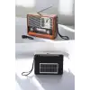 Ahşap Görünümlü Retro Bluetooth Radyo USB,AUX Ve SD Kart Girişli