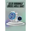 Akıllı Saat Çelik Kordonlu Amoled Ekran Android ve İOS Uyumlu Çağrı Cevaplayabilen Yeni Nesil