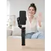 Akıllı Takipli Gimbal Selfie Stick Profesyonel Video Çekim Stabilizatörü Uzayabilir Tripod Bluetooth Kumandalı