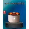 Alev Efektli Buhar Makinesi – Aromaterapi, Nemlendirme ve Işık Modlu Tasarım