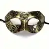 Altın Eskitme Yüz Maskesi - Antik Tarz Balo Maskesi