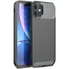 Apple İphone 11 Kılıf Auto Focus Karbon Kapak - Siyah