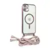 Apple İphone 11 Kılıf Divo Lazer Askılı Magsafe Kapak - Pembe