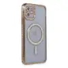 Apple İphone 11 Kılıf Joke Simli Magneticsafe Kılıf - Gold