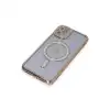 Apple İphone 11 Kılıf Joke Simli Magneticsafe Kılıf - Gold