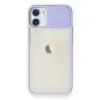 Apple İphone 11 Kılıf Palm Buzlu Kamera Sürgülü Silikon - Lila