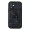 Apple İphone 11 Kılıf Pars Lens Yüzüklü Silikon - Lacivert