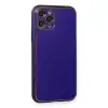 Apple İphone 11 Pro Kılıf Coco Deri Silikon Kapak - Mor