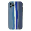 Apple İphone 11 Pro Kılıf Ebruli Lansman Silikon - Mavi-gri