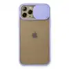 Apple İphone 11 Pro Kılıf Palm Buzlu Kamera Sürgülü Silikon - Lila