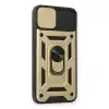 Apple İphone 11 Pro Kılıf Pars Lens Yüzüklü Silikon - Gold