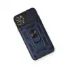 Apple İphone 11 Pro Kılıf Pars Lens Yüzüklü Silikon - Lacivert